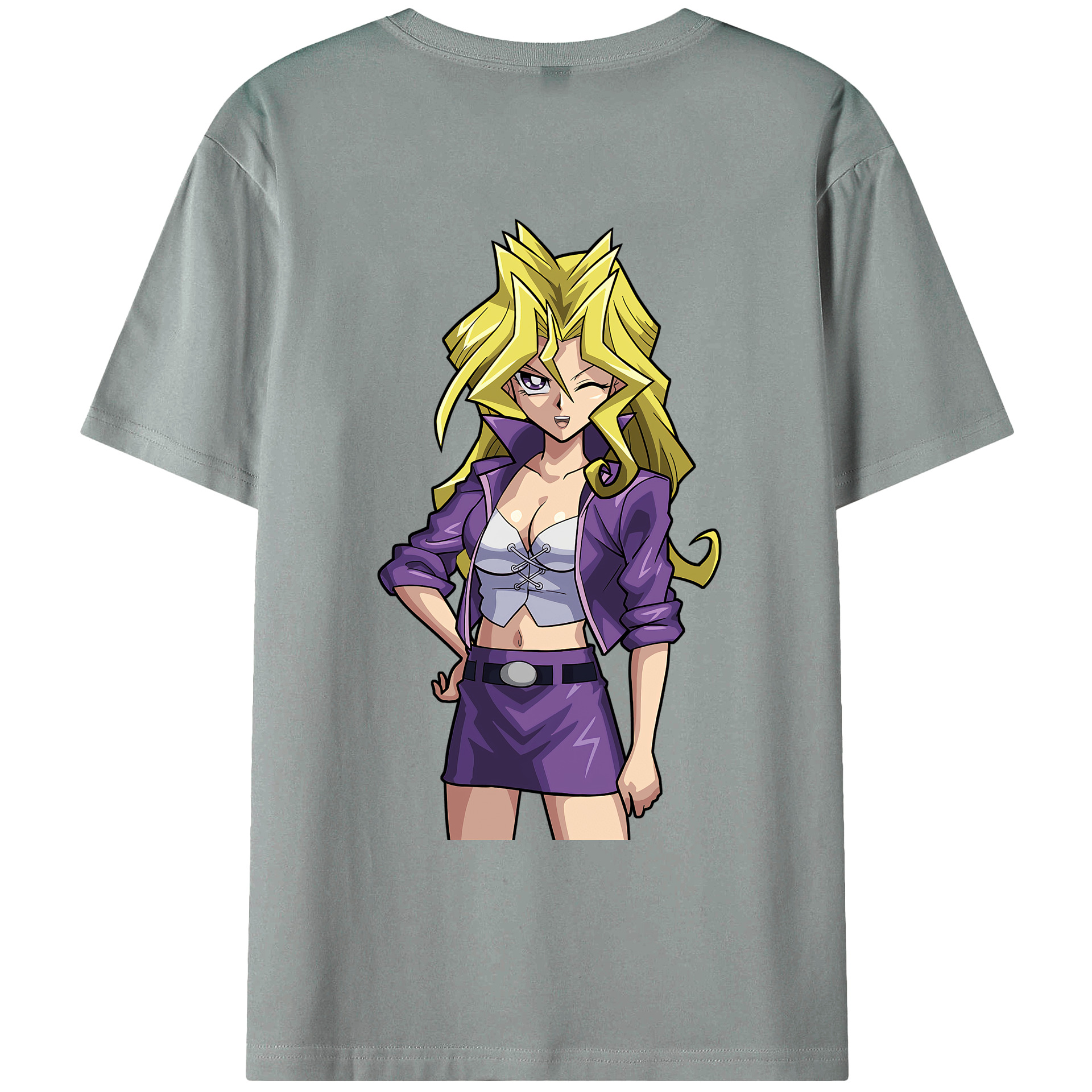 （画像用） 遊☆戯☆王 Yu-Gi-Oh! 綿100％ メンズ半袖Tシャツ（バックプリント） 通気性